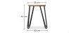 Runder Barhocker - Industriedesign - Holz & Stahl - 44cm - Hairpin image 7