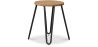 Runder Barhocker - Industriedesign - Holz & Stahl - 44cm - Hairpin image 7