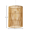 Rattan-Deckenlampe - Hängeleuchte im Boho Bali-Design - An image 7