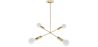 Deckenlampe in Gold - Design-Pendelleuchte - 4 Arme - Retan image 7