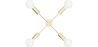 Deckenlampe in Gold - Design-Pendelleuchte - 4 Arme - Retan image 7