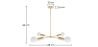 Deckenlampe in Gold - Design-Pendelleuchte - 4 Arme - Retan image 7