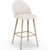 Hocker gepolstert mit Bouclé-Stoff - Skandinavisches Design - Evelyne image 7