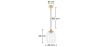 Deckenlampe - Pendelleuchte - Glas und Metall - Amaia image 7