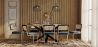 Packung Esstisch aus Holz im Industriedesign (200cm) & 8 Rattan-Esszimmerstühle - Samtpolsterung - Hyre image 7