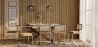 Pack Esstisch aus Holz im Industriedesign (220cm) & 8 Rattan-Esszimmerstühle - Samtpolsterung - Martha image 7