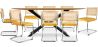 Pack Esstisch aus Holz im Industriedesign (220cm) & 8 Rattan-Esszimmerstühle - Samtpolsterung - Martha image 7