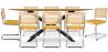 Pack Esstisch aus Holz im Industriedesign (220cm) & 8 Rattan-Esszimmerstühle - Samtpolsterung - Martha image 7