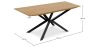Pack Esstisch aus Holz im Industriedesign (220cm) & 8 Rattan-Esszimmerstühle - Samtpolsterung - Martha image 7