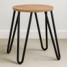 Hairpin Hocker - 42cm - Helles Holz und Metall image 7
