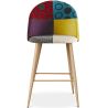 Gepolsterter Hocker im Patchwork-Stil - Skandinavischer Stil - 66cm - Evelyne image 7
