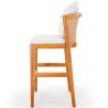Hoher Outdoor-Teakholzhocker mit Kissen - Bamas image 7