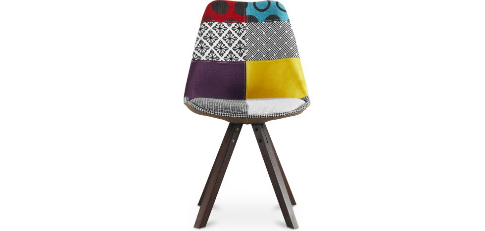 Esszimmerstuhl Deswick gepolstertes Scandi Design dunkle Holzbeine