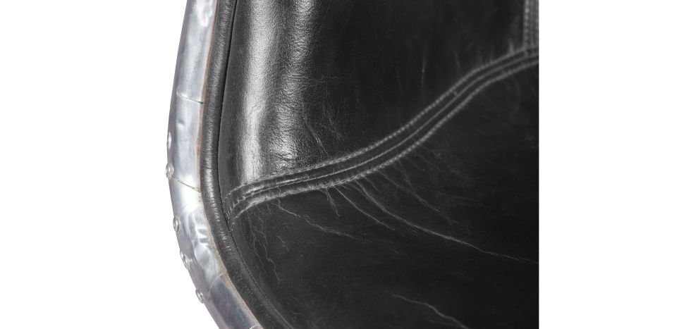 Cognac Stuhl Aviator - Hochwertiges Leder & Aluminium